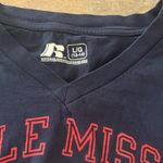 Russell Athletic Vintage University of Mississippi Ole Miss V-neck Baby Tee Photo 3