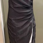 Masquerade  Black and White Ruched Formal Dress - NWT Photo 0