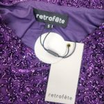Retrofête Retrofete Carnegie Embellished Sequin Mini Dress Purple Small Sleeveless NWT Photo 8