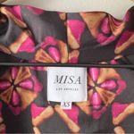 MISA Los Angeles Floral Wrap Dress Robe Long Sleeve Tie Waist Made in USA XS EUC Photo 7