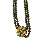  Beautiful Goldtone J. CREW Necklace Yellow Flower Accent Photo 1