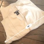 Sweaterworks Silk Blend Cream Tank Top S Ribbed Workwear Casual Chic Minimalist White Photo 4