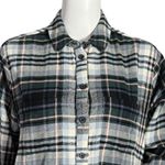 Madewell  Shirt Womens Small Flannel Sunday Shirt‎ Midnight Green Shacket Casual Photo 3