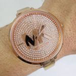 Michael Kors $275  Parker Watch Stainless Glitz Rose Gold Pavé Crystal MK4433 NIB Photo 2