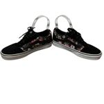 Vans Old Skool Floral Print Black Suede Low Top Women's Shoes Size 6 Grunge Photo 2