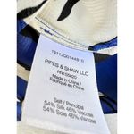 Veronica Beard  Milan Floral Print Silk V-Neck Top Blouse Blue Women's Size 6 Photo 6