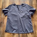 FIGS Charcoal V-Neck Scrub Top Photo 1