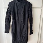 Lulus  Black Lace Long Sleeve Bodycon Dress, Size Small Photo 4