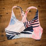 Athleta  pink tropical strappy athletic sports XS bra Photo 0