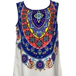 Pink Owl Anthropologie Boho Medallion Pattern Sleeveless Shift Dress Size Small Photo 2