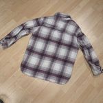 New Look  Women's Flannel Coat Jacket Plaid Urple Pink/White W/Pockets Medium Photo 6