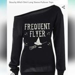 Halloween Off shoulders sweatshirt slouchy. Witch long sleeve pullover size la Black Size L Photo 0