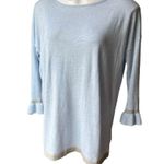 Lilly Pulitzer Charla Pullover Sweater Blue Metallic Gold, (runs big), Sz S Photo 3