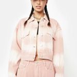 Momokrom Pink Tones Tie Dye Boxy Denim Jacket Photo 4