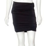 Elizabeth and James Women's Rouched Black Mini Skirt Black Label Designer XS Photo 0