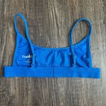 frankie's bikinis Frankie’s Bikinis Gavin Ribbed Scoop Bikini Top in Blue L Photo 2