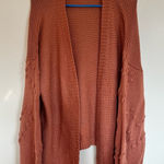 Simplee Apparel Women’s Simplee Open Knit Cardigan Dark‎ Orange Like Color Photo 0