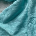Light Sky Blue 100% Silk Fringe Scarf NWOT Photo 1