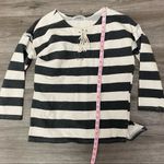 Maybe Baby Striped Lace up Sweatshirt L White Size L Photo 6