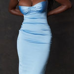 House Of CB ‎ S D-DD Jamiah Satin Midi Dress NWOT Photo 0