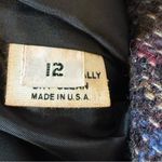 Vintage Womens Tweed Wool Blazer Size 12 Plaid Office Professional Career Work Brown Photo 4