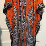 Vibrant Orange and Black Kaftan Dress Size undefined Photo 0