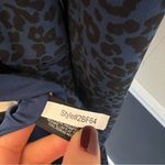 Boston Proper  Beyond Travel Prussian Cheetah Printed Double Breasted Knit Jacket Photo 11