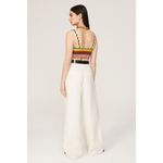 LA DOUBLEJ Multicolored Striped 100% Cotton Festival Plunge Crop Top Size XS Photo 3