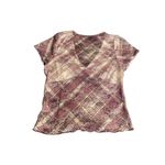 None Sweet Lilac Mesh Lace Floral Top Y2K Romantic Grunge L Photo 8