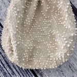 Vintage Beaded Purse String Reversible Bag Purse White Photo 5