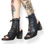 Free People Brown Open Toe Leather Booties City of Lights Size EU 40 NEW w/o Box Photo 2