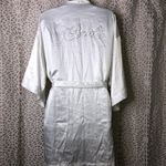 Victoria's Secret Victoria’s Secret White Satin Bridal Robe Photo 4