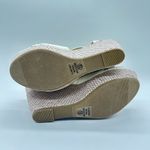 Delicious Sandal Womens 10 Cream Sue Ankle Strap Knot Espadrille Wedge Sandal Photo 6