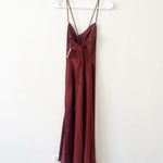 ASTR NEW  Gaia Slip Midi Dress Brown‎ Sz Small Revolve Photo 7