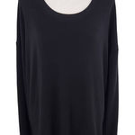 Athleta Black Long Sleeve Oversized Sweatshirt with Side Slits Size Medium Photo 0