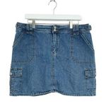 Vintage Y2K Denim Cargo Mini Skort Size 36 Early 2000s Photo 0