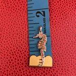 14K white gold yellow sapphire seahorse pendant Orange Photo 5