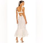 Zimmermann NWT  Petal Appliqué Linen Silk Corset Gown White Midi Dress Size 1 Photo 3