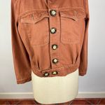 Free People  Denim Slouchy Eisenhower Jacket in Terracotta Photo 4