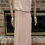 Adrianna Papell long nude/blush formal dress with silvertone hardware / 12 / NWT Photo 0