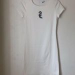 Princess Polly White Dragon Ribbed Scoop Neck Tee Dress 8 Photo 2