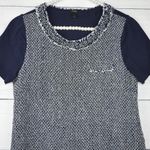 J.Crew  Tweed Front Silk Cotton Small Top Blouse Photo 3