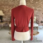 One Clothing Top Cropped Wrap Brown Rust Wrap L (Jrs) Festival Concert Casual Photo 6