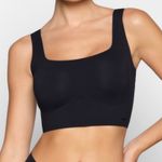 SKIMS  | Square Scoop Longline Long Bralette Bra Seamless Onyx Black | Size 2X Photo 0