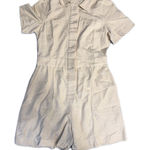 MNG Romper Jumpsuit Playsuit Womens Medium Short Sleeve Beige Casual size M Tan Photo 0