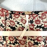 Free People  Black Combo Floral Printed Laced Up Boho Summer Mini Dress XS Photo 3