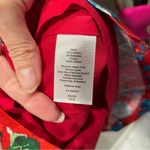 Talbots Cute rosy red blue floral cotton with stretch lined pleated skirt mini Photo 9