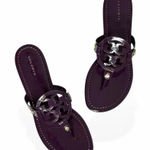 Tory Burch Miller Patent Leather Sandals, Purple Moon, 9.5 (US) Photo 0