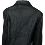 Y2K Vintage Lobi Lobi 100% Leather Jacket City Special Occasion Mob Wife M Black Size M Photo 5