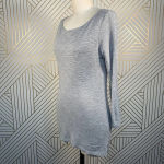 Marine layer Striped Slub Rayon Gray Stripe Tee Photo 3